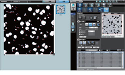 作為選購軟件，有粒子分析、卡尺測量。